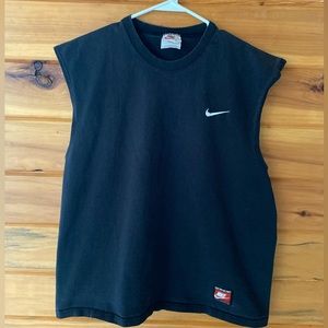 Nike black muscle tee size large- white tag vintage 90s